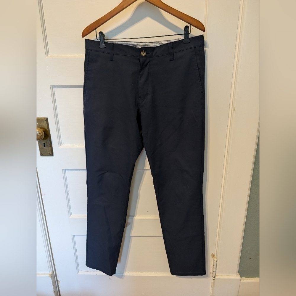 Rhone Mens Pants Tech Chino 33X32 Blue Performance Straight 100272